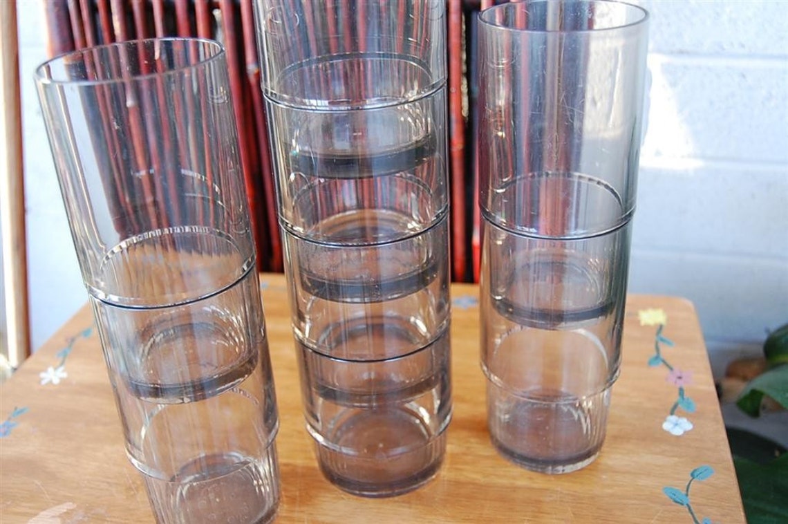 Vintage Tupperware Smoke Acrylic Tumblers 10 and 14 Ounce Set Etsy