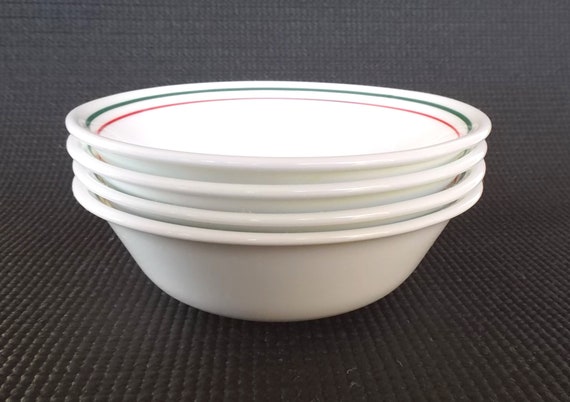 SOUP BOWLS 18 OZ x 4 FREE USA SHIP CORELLE WINTER HOLLY OR HOLLY DAYS CEREAL