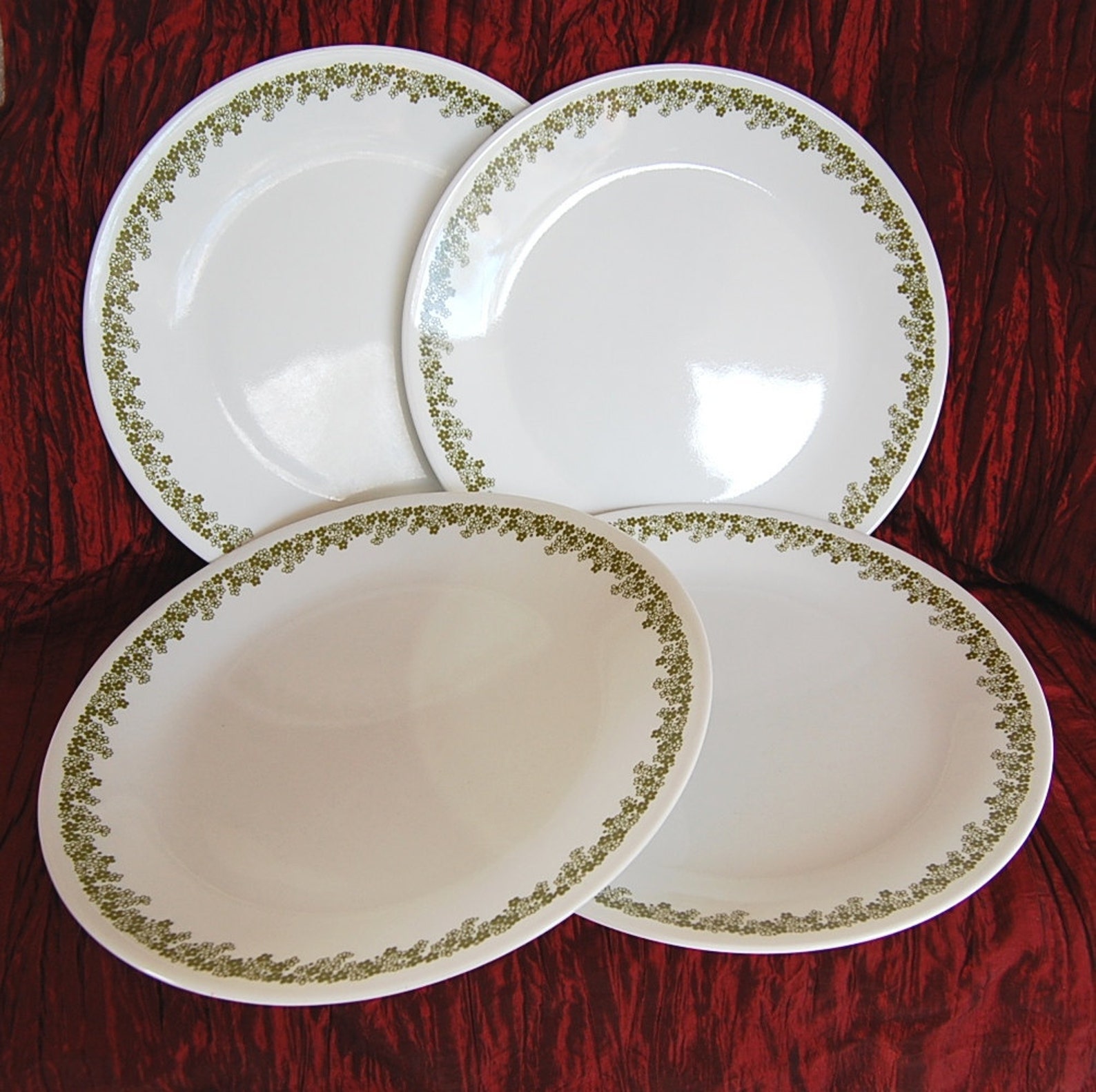 Set of 4 Vintage Corelle Dinner Plates Spring Blossom Dinner Etsy