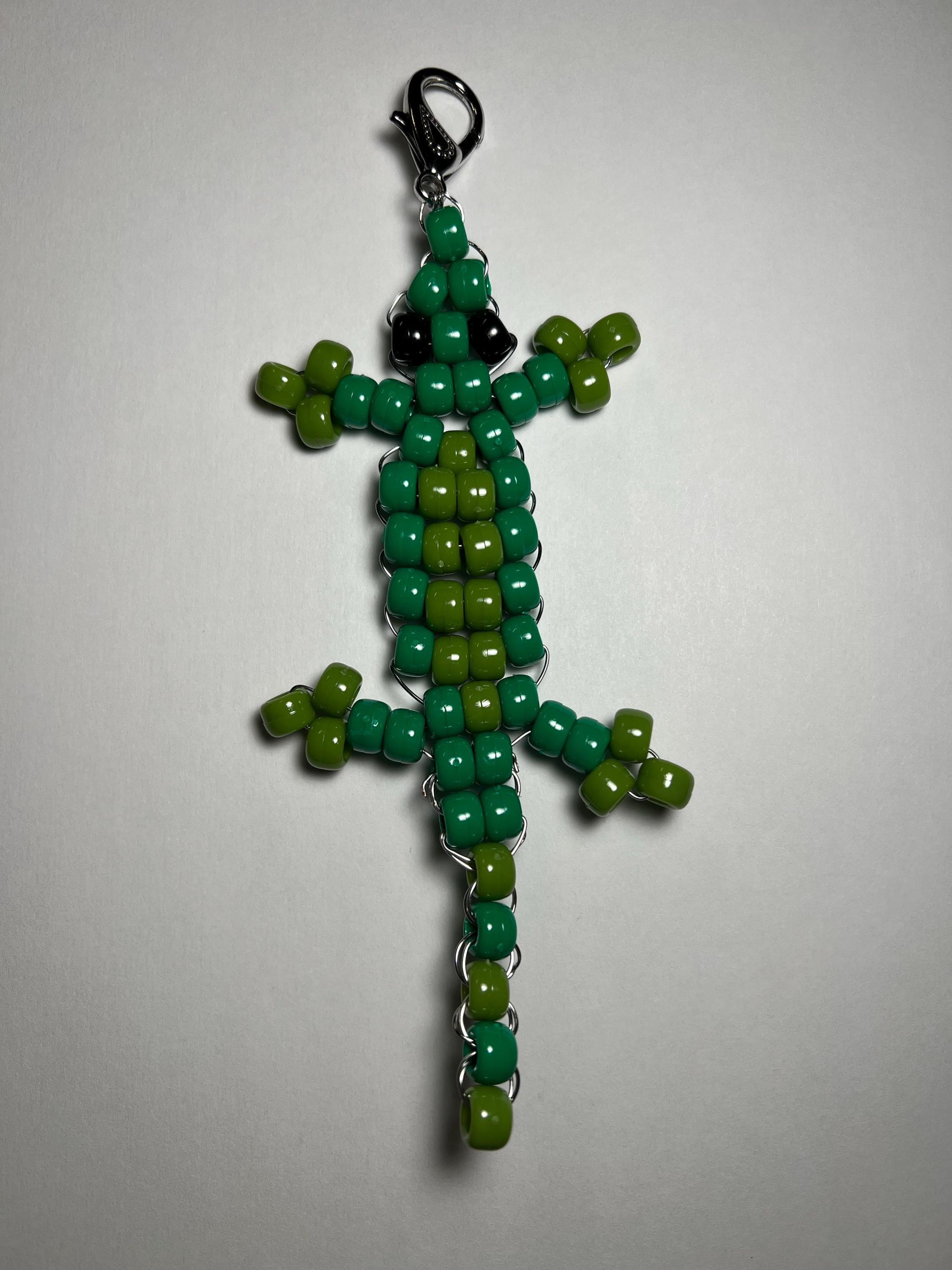 Lizard Pony Bead Key Chain - Etsy