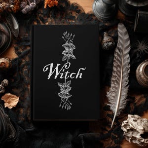 Diario de bruja de tapa dura: Grimorio de libro de hechizos, cuaderno de brujas góticas