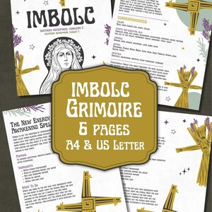 Strony do druku z Imbolc Grimoire: Cyfrowa Księga Cieni Pagan Sabbat, Koło Roku