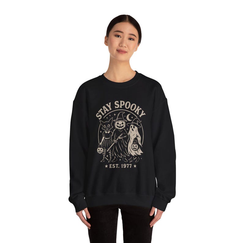 Stay Spooky Halloween Sweatshirt: Vintage Autumn Sweatshirt image 10