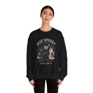 Stay Spooky Halloween Sweatshirt: Vintage Autumn Sweatshirt image 7