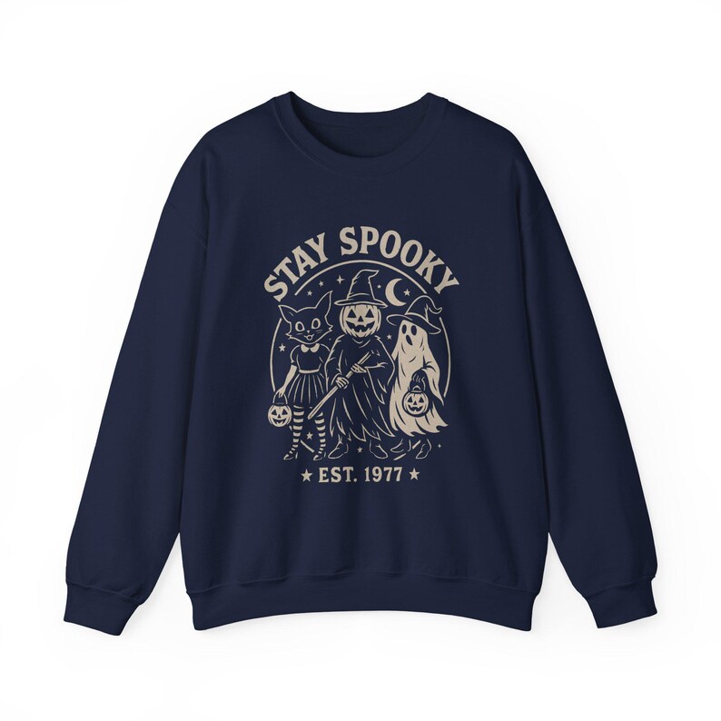 Stay Spooky Halloween Sweatshirt: Vintage Autumn Sweatshirt image 12