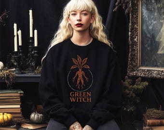Green Witch Comfort Colors Shirt: Botanical Herbalist Tee