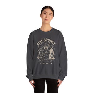 Stay Spooky Halloween Sweatshirt: Vintage Autumn Sweatshirt image 11