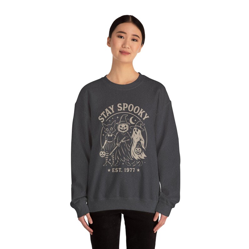 Stay Spooky Halloween Sweatshirt: Vintage Autumn Sweatshirt image 11