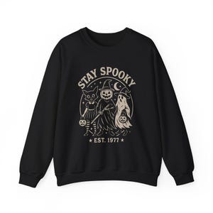 Stay Spooky Halloween Sweatshirt: Vintage Autumn Sweatshirt image 2