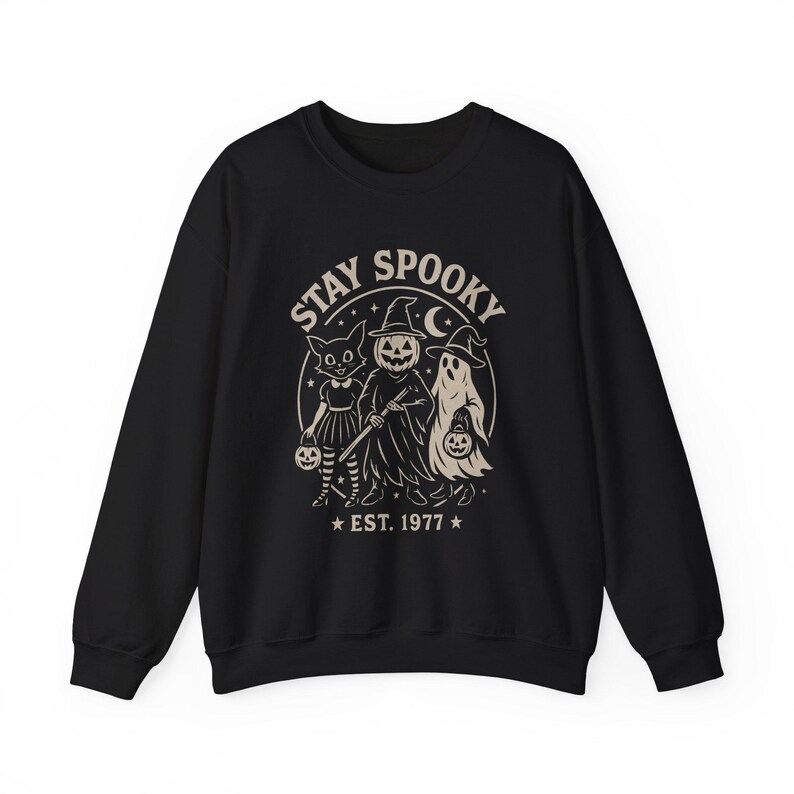 Stay Spooky Halloween Sweatshirt: Vintage Autumn Sweatshirt image 2