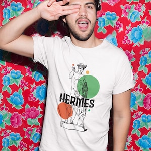 Hermes Graphic T-Shirt, Greek God Apparel, Comfort Colors Tee, Casual Unisex Tee, Gift for Art Lovers, Mythology Clothing