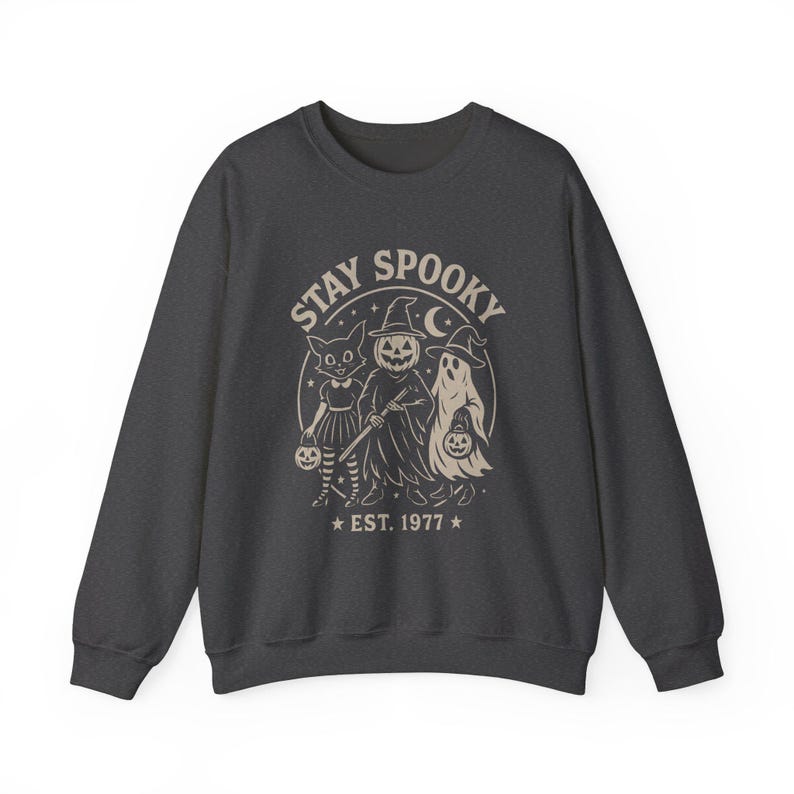 Stay Spooky Halloween Sweatshirt: Vintage Autumn Sweatshirt image 9