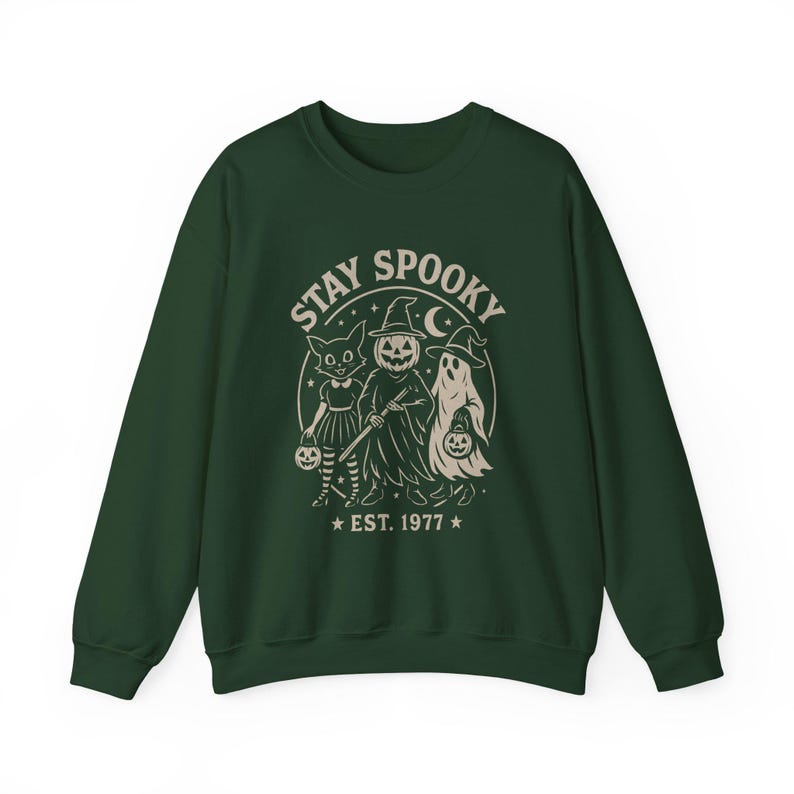 Stay Spooky Halloween Sweatshirt: Vintage Autumn Sweatshirt image 6