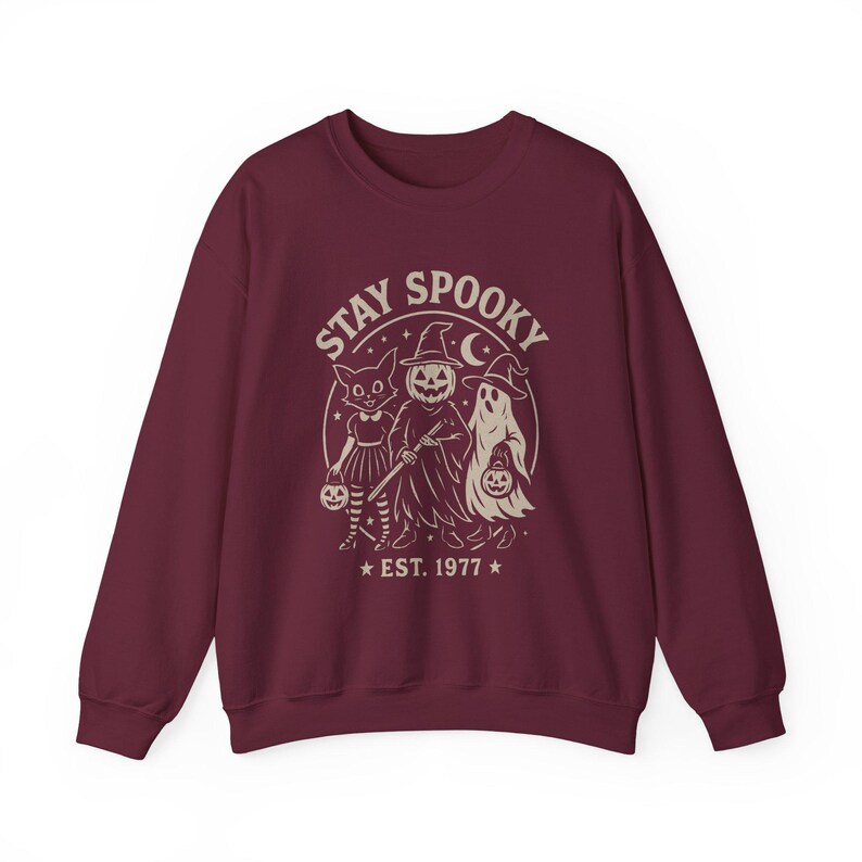 Stay Spooky Halloween Sweatshirt: Vintage Autumn Sweatshirt image 5