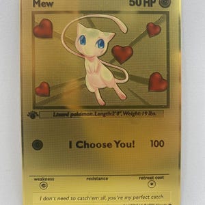 Pokémon Karte Partner Geschenk Mew Liebe Love Kuss Jahrestag Geburtstag Taufe Kind Monatstag