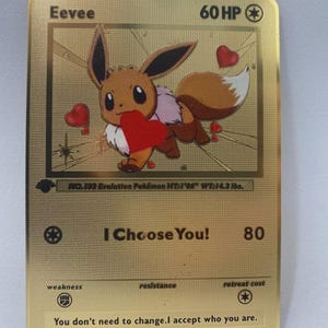Pokémon Karte Partner Geschenk Evoli Liebe Love Kuss Jahrestag Geburtstag Taufe Kind Monatstag