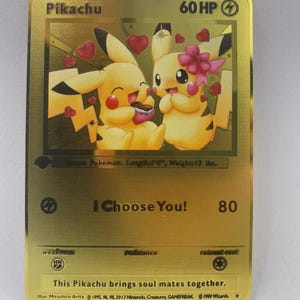 Pokémon Karte Partner Geschenk Pikachu Liebe Love Kuss Jahrestag Geburtstag Taufe Kind Monatstag