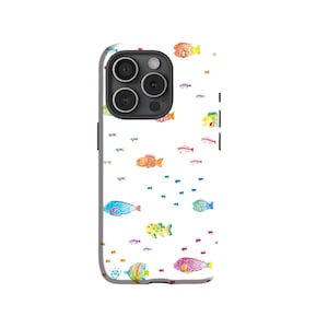Colorful Sardines Gift, Underwater Ocean Accessory Gift for iPhone 16 15 14 13 12 11 Pro Max Plus and Samsung Galaxy S23 S22 S20 Ultra