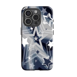 Funda para teléfono con collage de estrellas Y2K, diseño de patchwork celestial, para iPhone 16 Pro, 15, 14, 13, 12, 11 y Samsung Galaxy S24 Ultra.