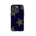 Leopard Star Phone Case, Navy Blue Protective Case, Cheetah Girl Y2K Dark Star Simple Suitable for iPhone 17 16 15 14 13 12 11 Pro Max