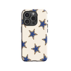 Leopard Print Phone Case Star Fashion Cheetah Cover for iPhone 17 16 15 14 13 12 Plus Pro Max MagSafe Case, Samsung S25 S24 S23 S22 Ultra