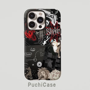 Rock and Roll Collage For iPhone 14 13 12 11 Pro Max Tough MagSafe Case, Samsung Galaxy  S22 S23,Vintage British Invasion Concert Ticket