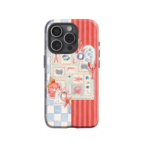 Red Coquette Robuuste telefoonhoes, schattige romantische beschermhoes voor iPhone 17 16 15 14 13 12 11 Pro Max, Samsung Galaxy S25 S24 S23