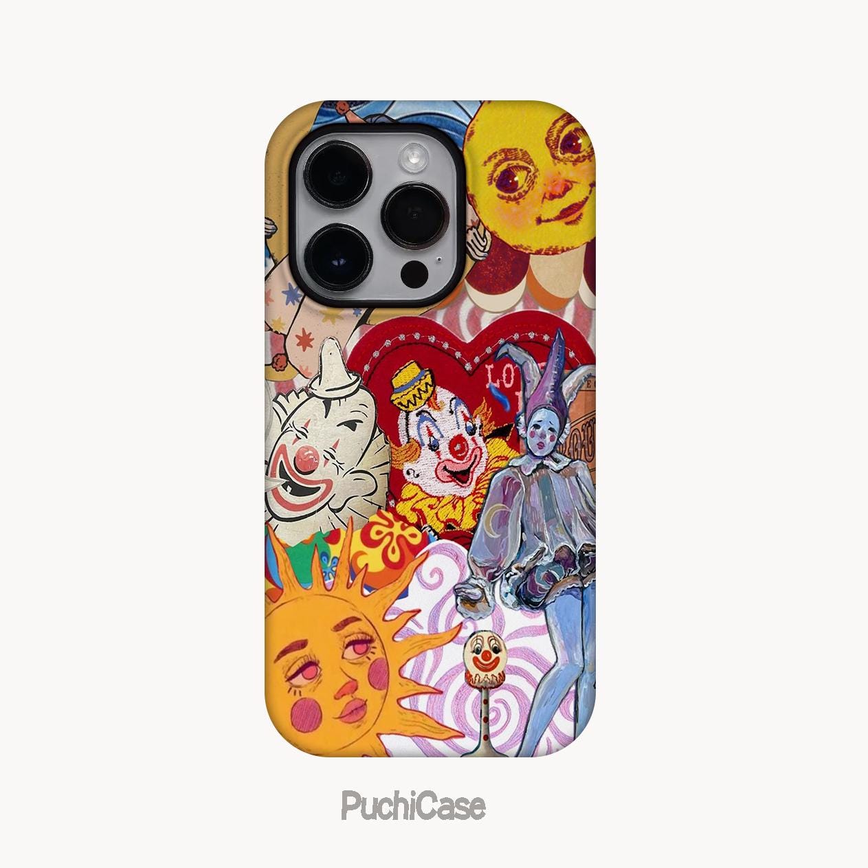 Circus Aesthetic Phone Case - Clown Freak Show Creepy Cover for iPhone 17 16 Pro Max 15 14 13 12 11 Plus, Samsung S24 Ultra S23 S22 S21 S20
