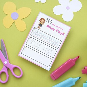 Personalized Name Tracing Worksheet – Printable Custom Name Practice for Kids, Preschool, Pre-K, Handwriting Worksheet PDF