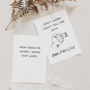 Lustige Vatertagskarte vom Kind, bearbeitbare doppelseitige Kartenvorlage, druckbare Dad-Karte mit Humor, Canva-Vorlage für den Vatertag