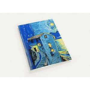 Cartes de voeux Coucher de soleil sur le lac Cuomo - Lot de 10, faites main et personnalisées, décorations en aluminium luxueux