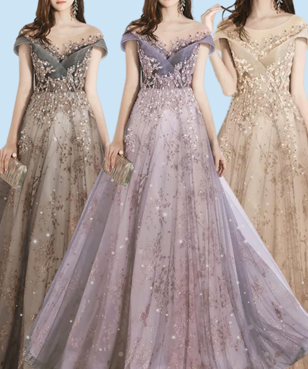 Unique Glitter Wedding Dress - Starry Wedding Dress - After Party ...