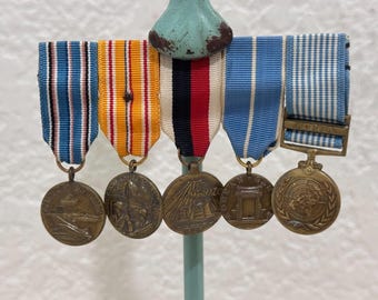 WWII Korea US Miniature Medal Group Asiatic Pacific w Bronze Star Occupation UN