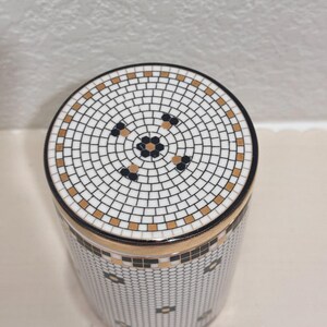 Anthropologie French Bistro Tile Canister Set Rise & Shine Du Jour Scoop 3pc image 12