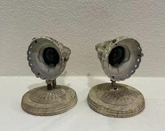 Pair Vintage ARTOLIER Adjustable Wall Ceiling Light Fixtures Art Deco Metal