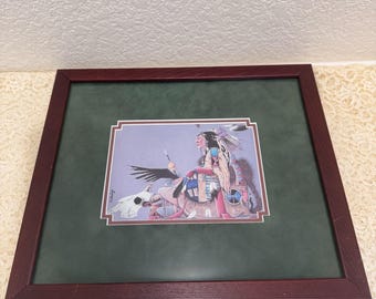 Tillier Wesley Whisper Framed Print Native American Creek Muscogee Western Art
