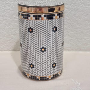 Anthropologie French Bistro Tile Canister Set Rise & Shine Du Jour Scoop 3pc image 11