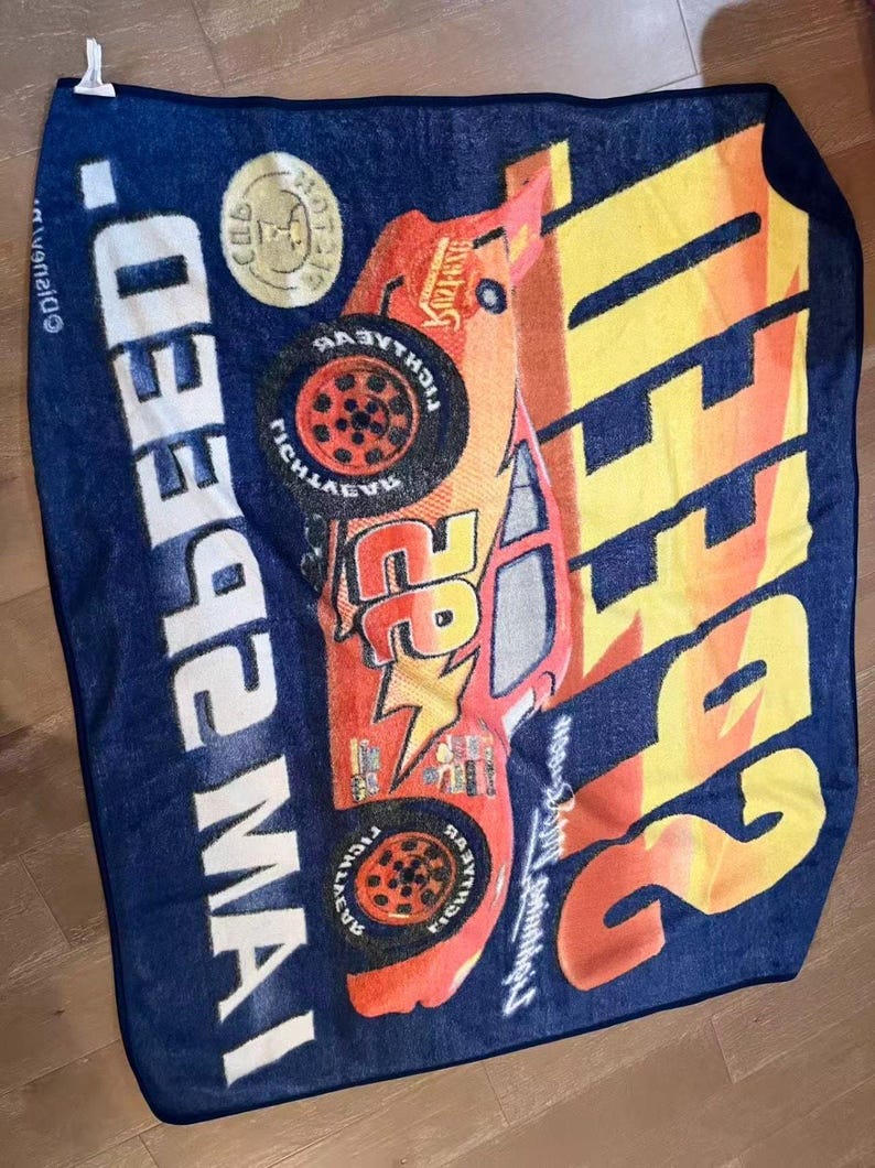 Disney Pixar Cars Lightning McQueen I Am Speed Throw Blanket 58x48 Northwest Co image 8