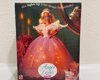 Vintage Angel Lights Barbie Tree Topper 1993 Mattel 10610 Open Box