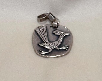 Colgante grande de correcaminos de plata esterlina de James Avery, modelo antiguo, firmado, RARO.