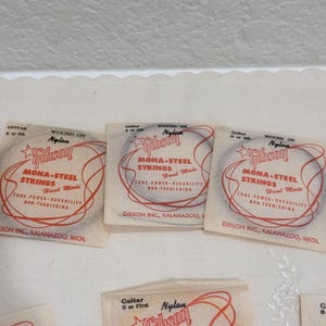 Corde per chitarra vintage Gibson Mona-Steel in nylon, set n. 495, Kalamazoo MI, nuove di zecca. immagine 4