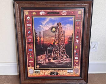 Gary Crouch Barnett Shale Gerahmter Öl Gas Kunstdruck Texas Kabel Werkzeug 1890