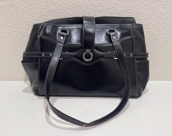 McKlein zwarte leren zakelijke draagtas aktetas laptoptas 20 x 12 inch