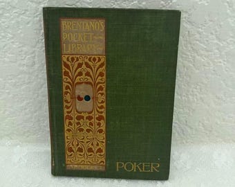 Antique 1897 Poker R.F. Foster Brentano's Pocket Library Illustrated HC 1st Ed