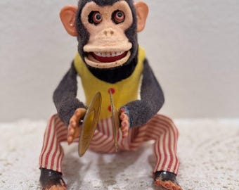 Vintage Musical Jolly Chimp With Box Daishin CK (japan) Monkey
