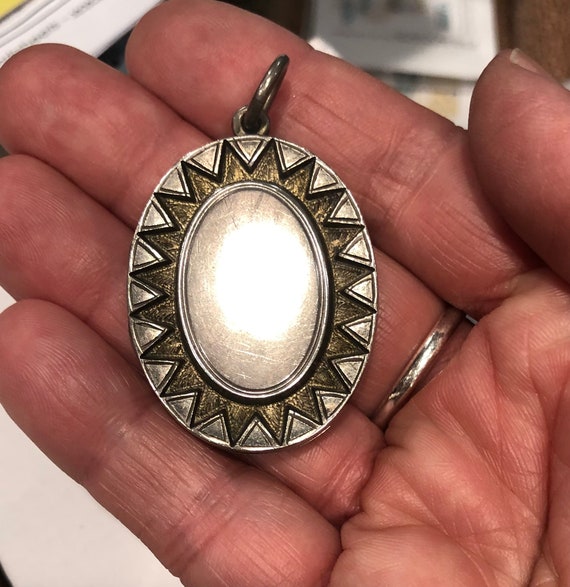 Large antique victorian sterling silver locket