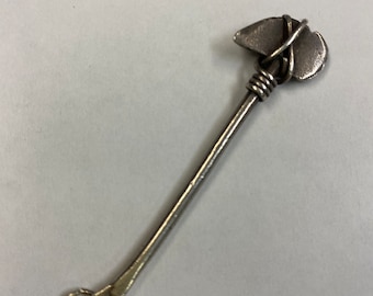 Vintage silver ax or tomahawk pendant large size