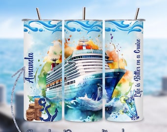 Cruise Tumbler Wrap PNG|Personalized Cruise Tumbler|Cruise Ship Tumbler Design|20oz Skinny Tumbler Sublimation PNG Wrap|Digital Download
