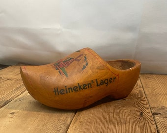 Vintage Heineken Beer Lager Wooden Shoe Windmill Dutch Advertising breweriana