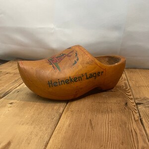 Vintage Heineken Beer Lager Wooden Shoe Windmill Dutch Advertising breweriana image 1